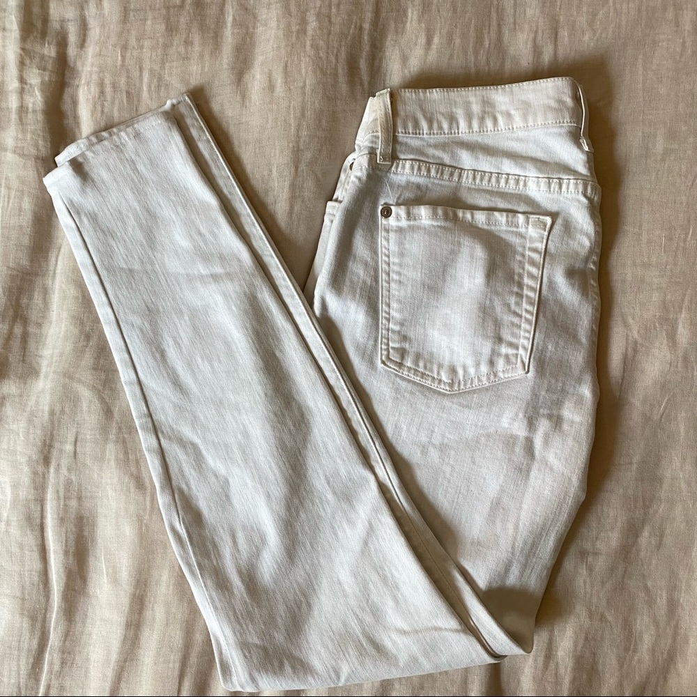 7 for all mankind skinny white jeans